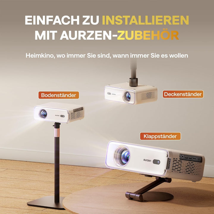 Aurzen Eazze D1 Beamer 4K Heimkino Projektor: Smart Full HD 1080P Beamer mit NetfIix Officially & Do