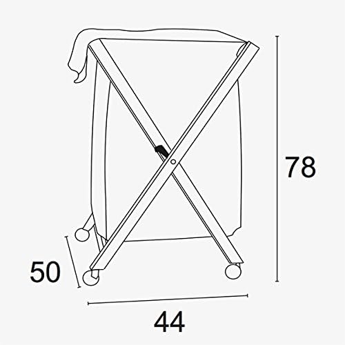 ARREDAMENTI ITALIA Wäschesammler Banny, Holz - Faltbar - abnehmbare Tasche - Farbe: Kirsche - AR-It