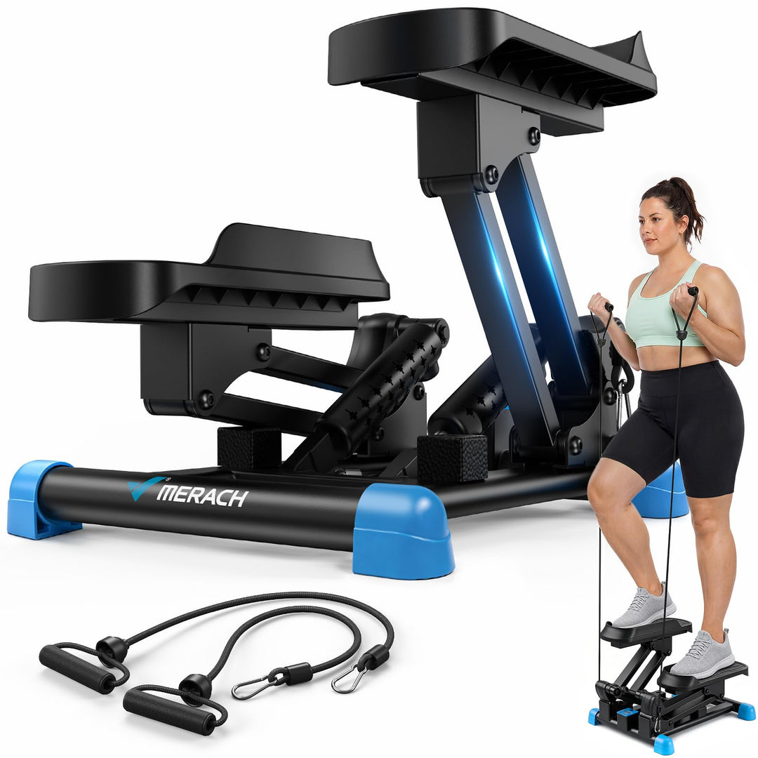 MERACH 3-in-1 Mini-Stepper für Zuhause Mit grosser Schritt &amp; Dämpfung | 6X Stärkeres Brennen Mit 12"