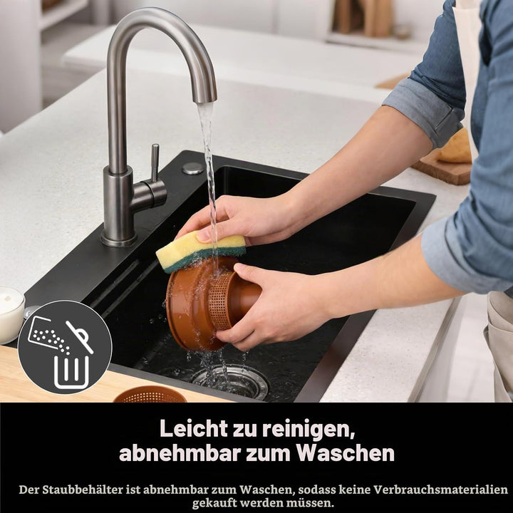 Beutelloser Staubsauger 3300W mit Zyklon-Technologie, 3L Staubbehälter &amp; 5m Kabel, Starke Saugleistu