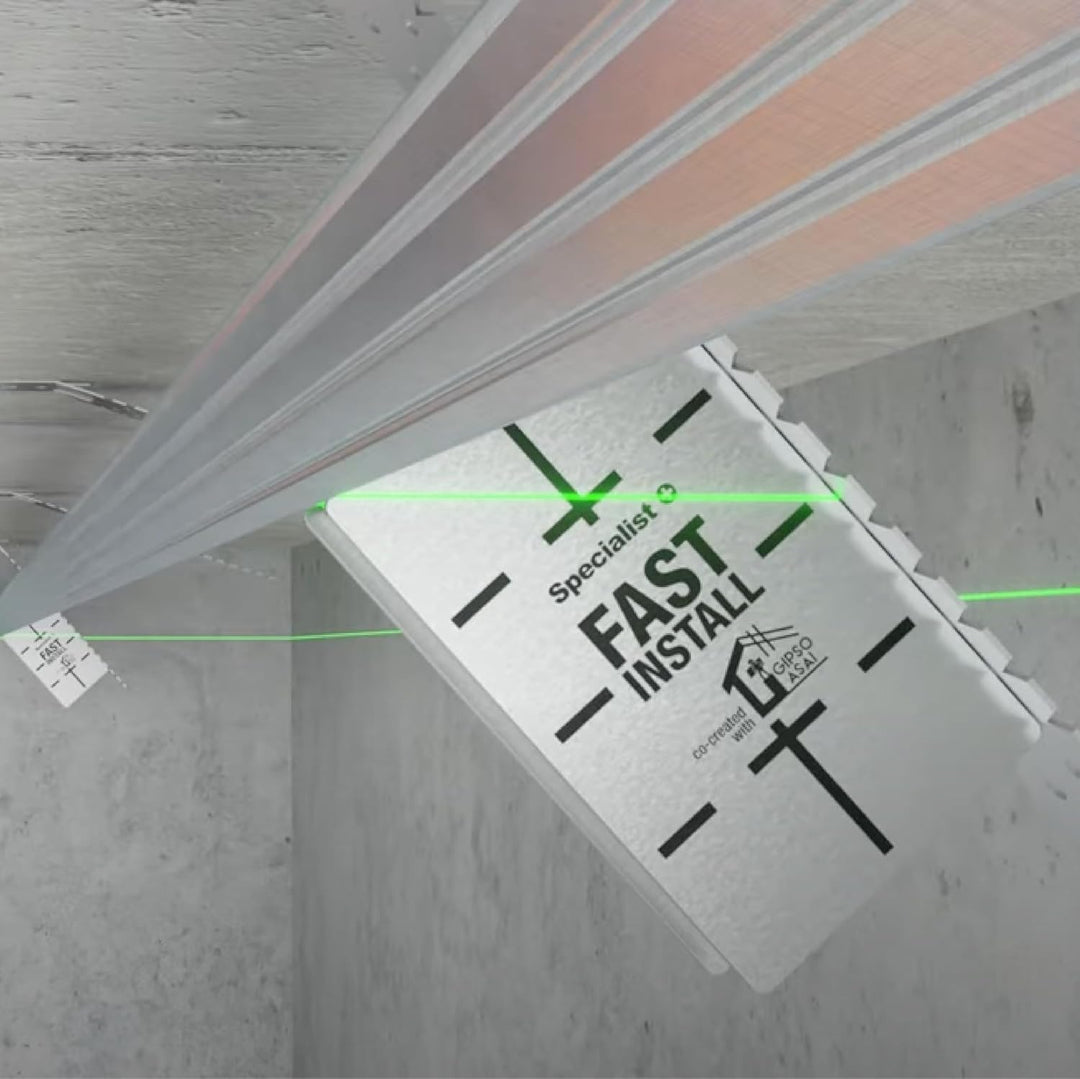 Specialist+ Trockenbau-Rahmen-Werkzeugset I x2 SPACER (50cm), x2 FAST INSTALL-Gipsmagnet und x1 HAME