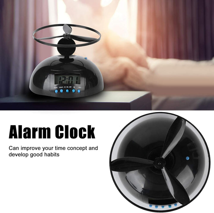 Fliegender Wecker, Propeller-Wecker, Digitale Tragbare Uhr Mit Heller Hintergrundbeleuchtung, Weckuh