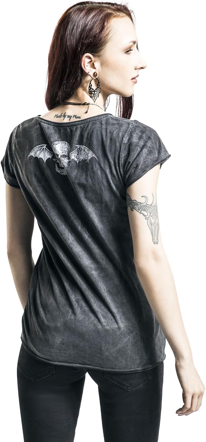 Avenged Sevenfold Deathbat Frauen T-Shirt schwarz Band-Merch, Bands L Schwarz, L Schwarz