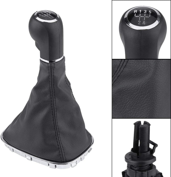 EVGATSAUTO 5 Gang Schaltknauf Gaiter Boot Cover Kit Passend für Corsa D Shifter Boot Cover Ersatz 00