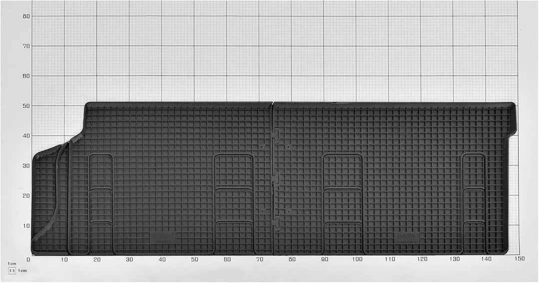 Passgenaue Gummifussmatten passend für VW T5 Multivan ab 2003 bis 2015 | 2 Reihe Zweite Reihe VW T5
