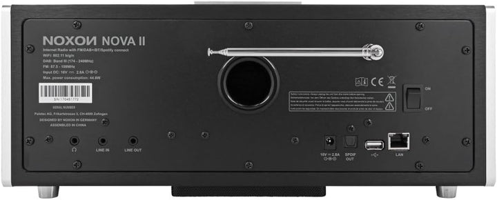 NOXON Nova II Internet-/DAB+ Radio mit Spotify, 50W schwarz/silber Schwarz / Silber NOXON Nova II, S