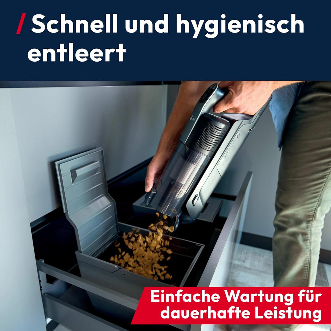 Hoover Akku-Staubsauger kabellos HF3 Pro Home mit 3L automatischer Staubentleerungs- & Ladestation,