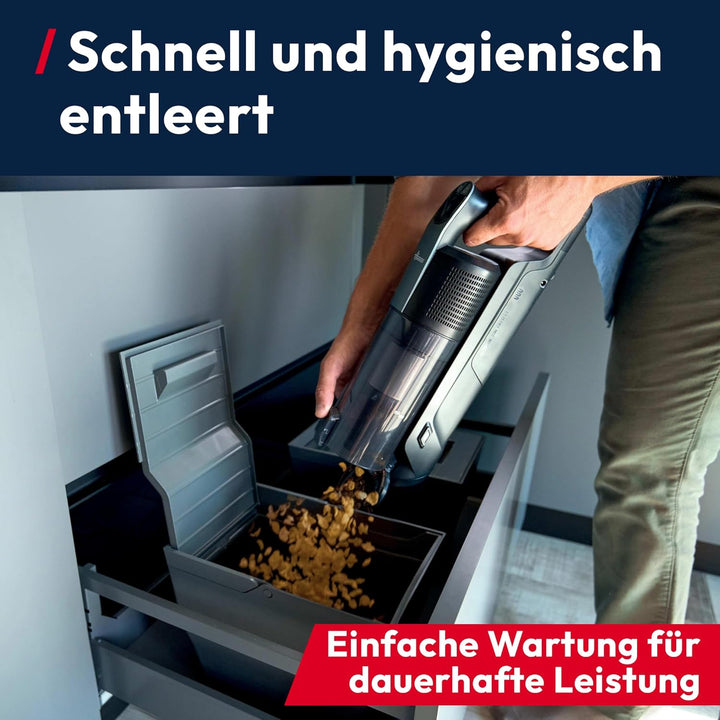 Hoover Akku-Staubsauger kabellos HF3 Pro Home mit 3L automatischer Staubentleerungs- & Ladestation,