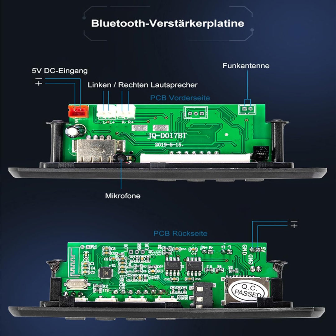 Elektronik Bluetooth Lautsprecher mit FM Radio DIY Löten Bausatz, Fernbedienung Music Player Projekt