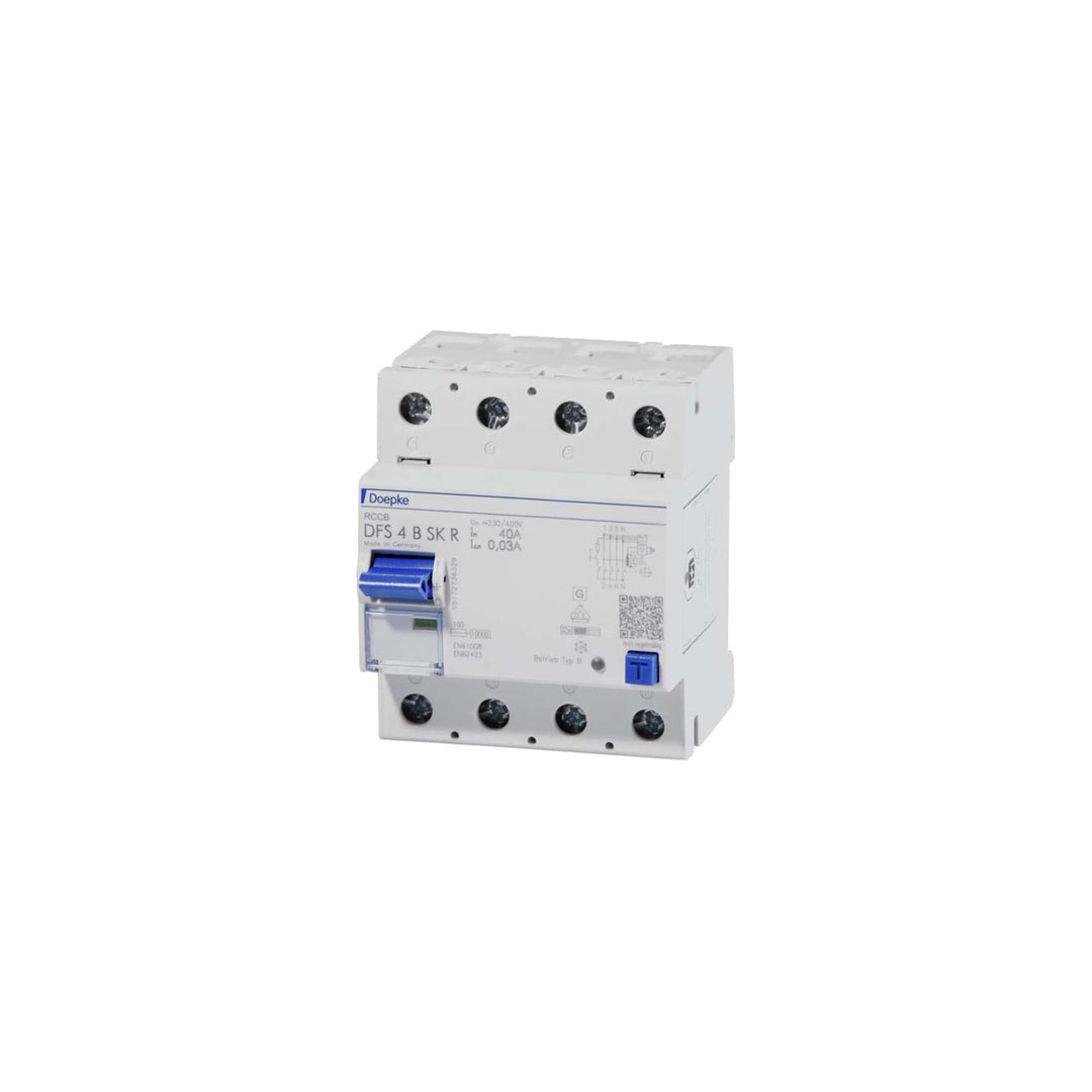 FI-Schalter 4pol.63A0,03ATypB SK Nrechts DOEPKE DFS4 063-4/0,03-B SK