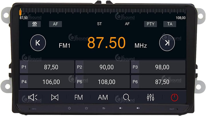 Personalisiertes Autoradio für Volkswagen Golf Sharan Tiguan Android GPS Bluetooth WiFi USB DAB+ Tou