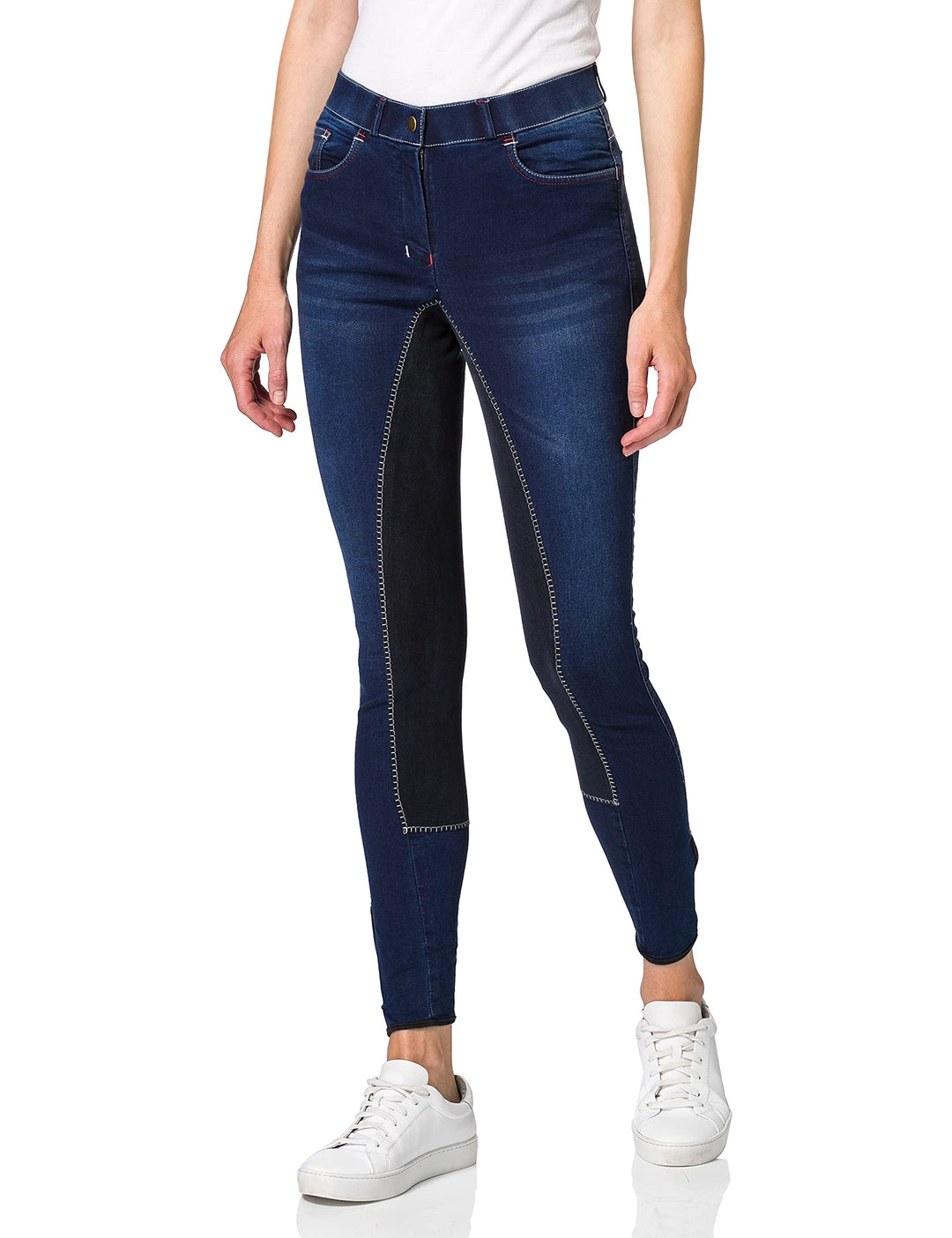 HKM Herren Reithose Summer Denim mit 3/4 Alos Besatz 36 Jeansblau/Dunkelblau, 36 Jeansblau/Dunkelbla