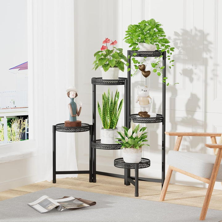 iDavosic.ly Pflanzenständer Metall mit 6 Etagen, Blumenständer Pflanzenregal Blumenregal Indoor Outd