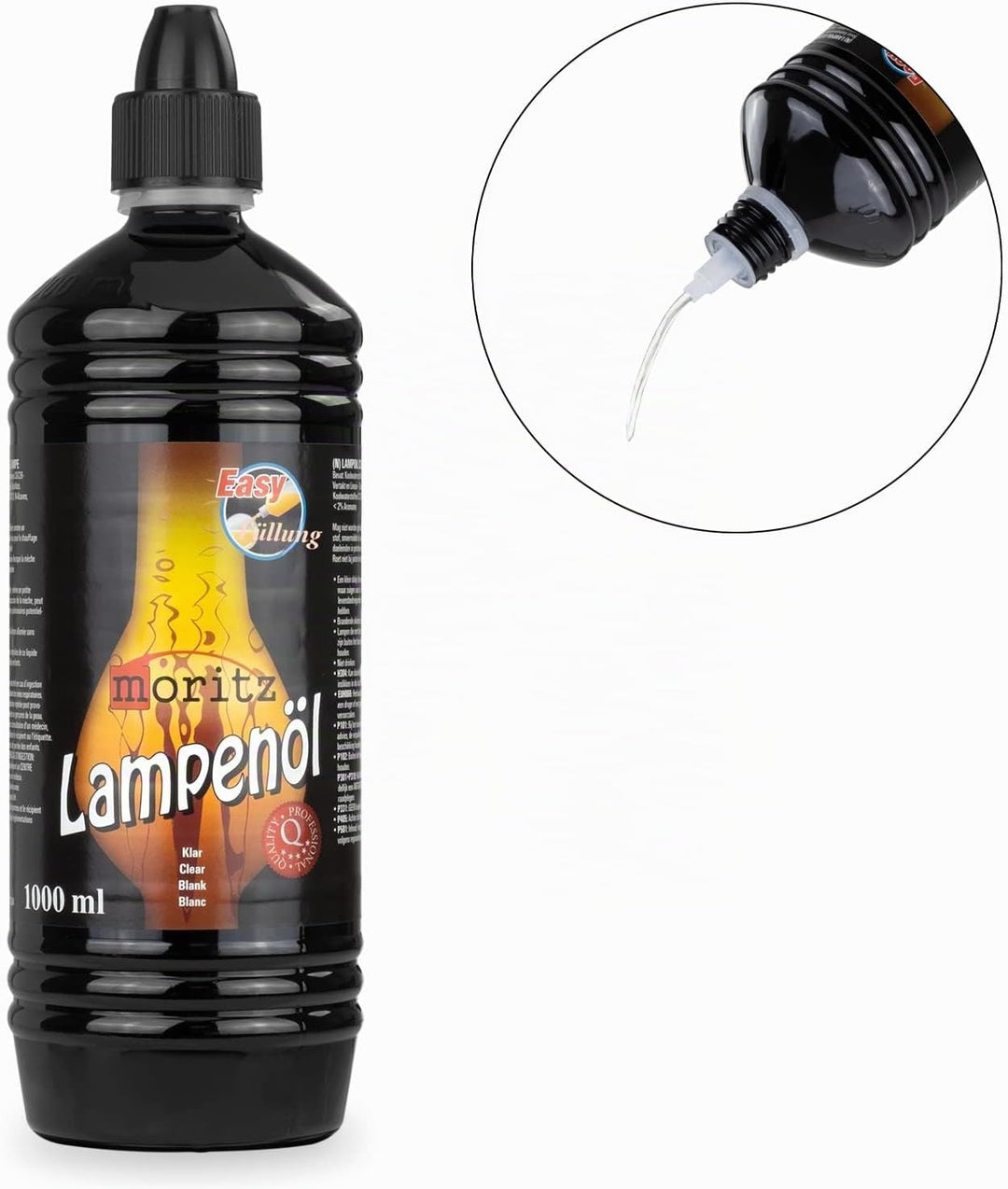 4 Liter Moritz Lampenöl für Öllampen Bambusfackeln Gartenfackel und Wandfackeln, 4 Liter