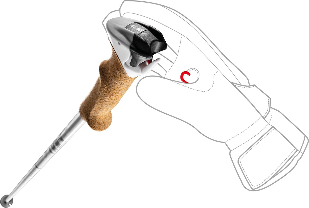 LEKI Unisex-Adult Stick 1 Weiss/Schwarz/Silber, 1 Weiß/Schwarz/Silber