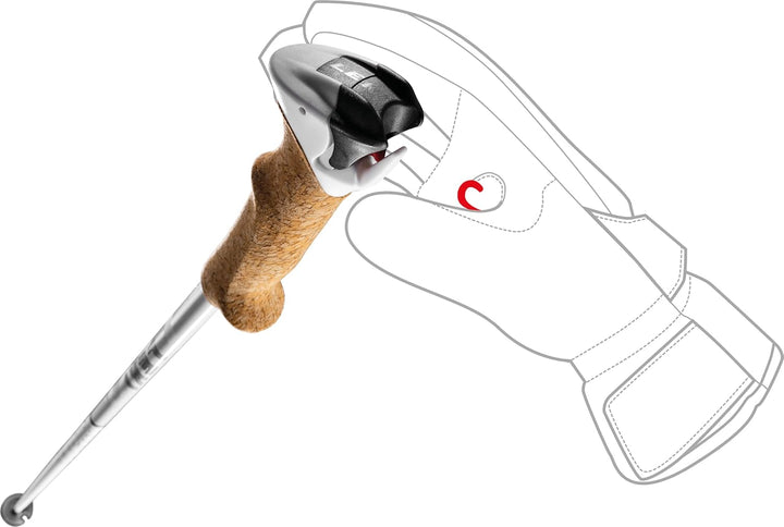 LEKI Unisex-Adult Stick 1 Weiss/Schwarz/Silber, 1 Weiß/Schwarz/Silber