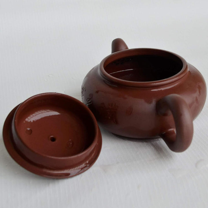 Teekanne, 200 ml, chinesische Yi-Xing-Ton, Zisha-Gongfu-Teekannen, Archaize Fanggu