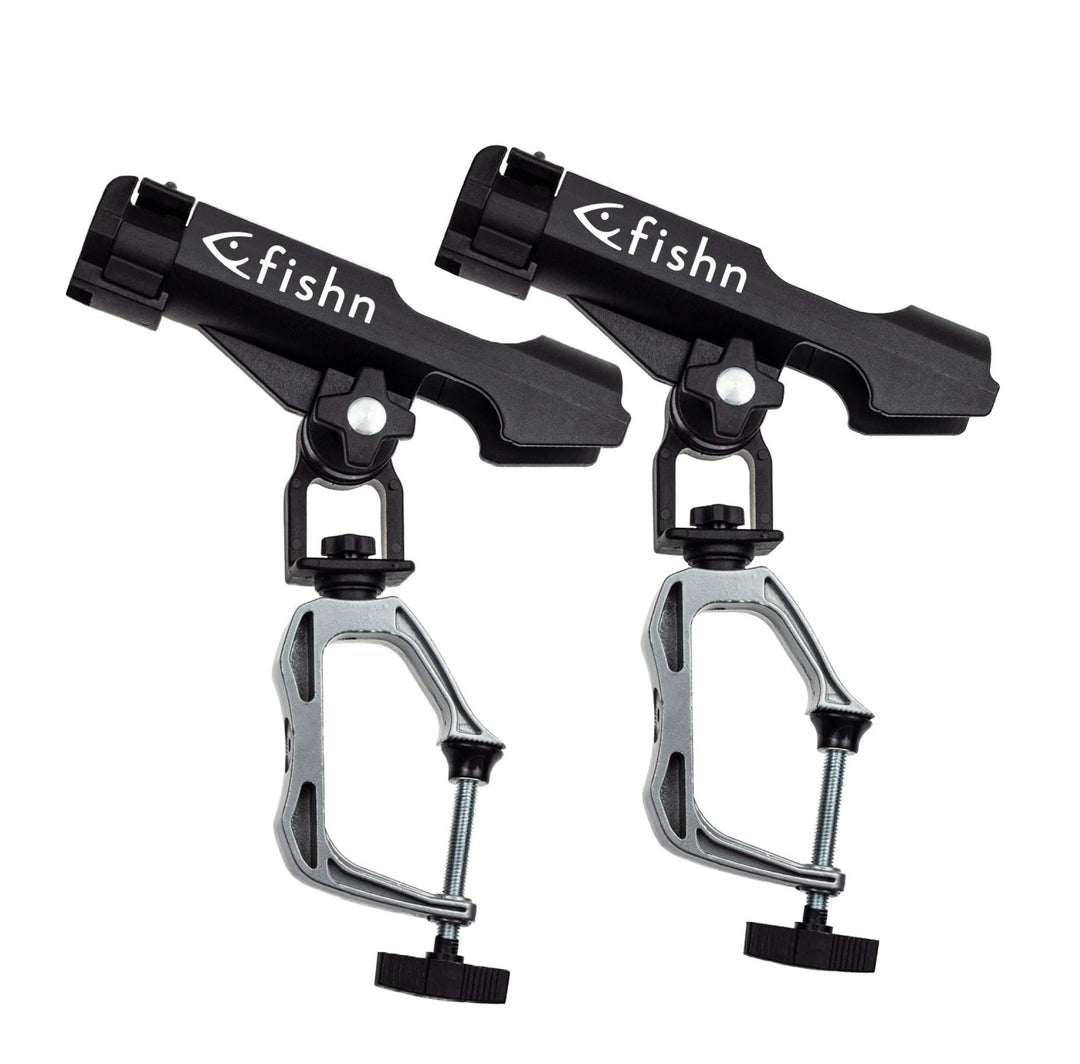 FISHN Rutenhalter Doppelpack - Fischerboot/Boot Ruten-Halter - stabil - Einfache Handhabung und leic