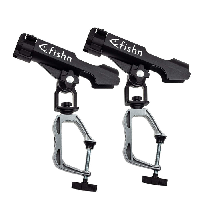 FISHN Rutenhalter Doppelpack - Fischerboot/Boot Ruten-Halter - stabil - Einfache Handhabung und leic