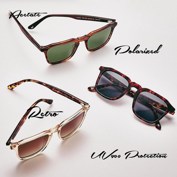 CARFIA Kleine Sonnenbrille Herren Polarisierte Fahrenbrille mit UV-Schutz für Schmale Gesichter/Juge