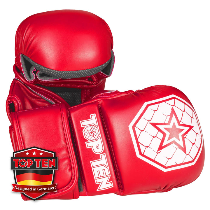 TOP TEN MMA Sparringhandschuhe Contender | MMA Amateur Handschuhe Rot XL, Rot XL