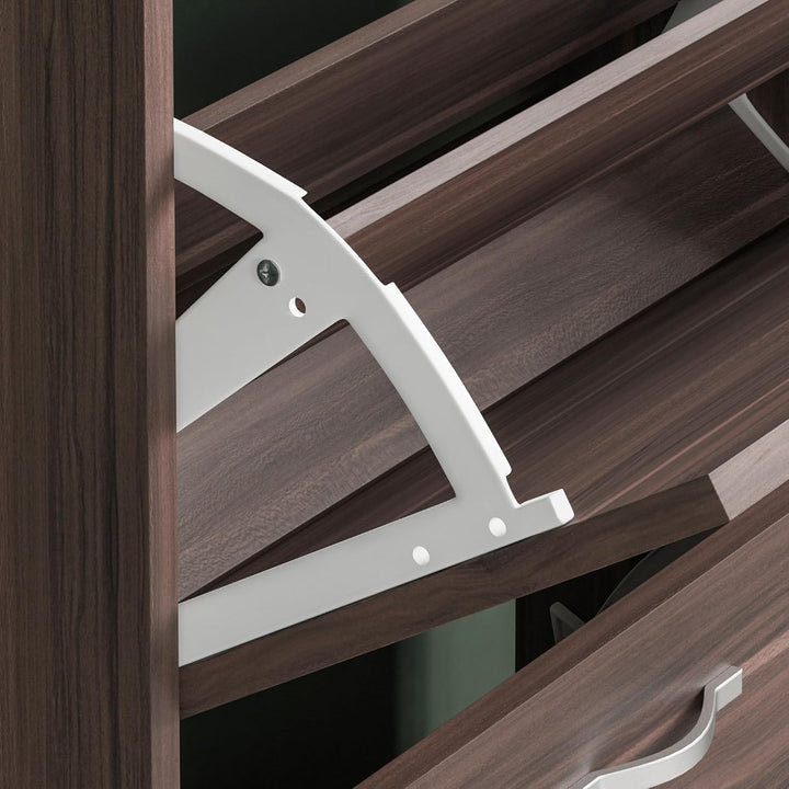 Home Discount Schuhaufbewahrung Schuhschrank mit 3 Schubladen Schrank Pull Down Holz Flur Möbel Einh
