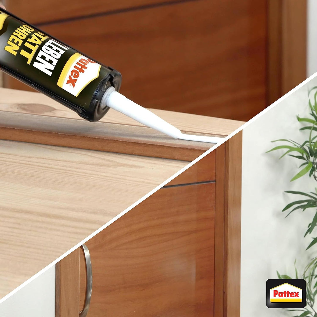Pattex Kleben statt Bohren, Kartusche, weiss, 6x 400g | Universeller Montagekleber für den Innenbere