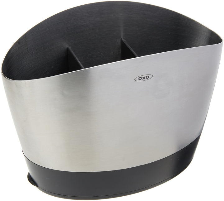 OXO Good Grips Küchenutensilienhalter aus gebürstetem Edelstahl Brushed Utensil Holder Single, Brush