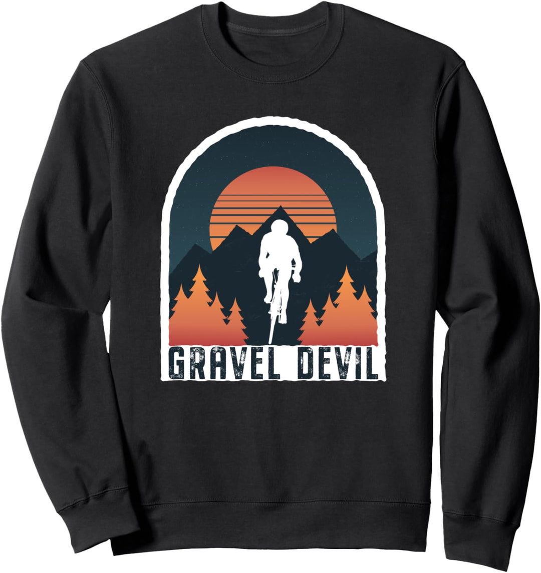 Gravel Biker Rennrad Kies Teufel Radfahrer Sweatshirt