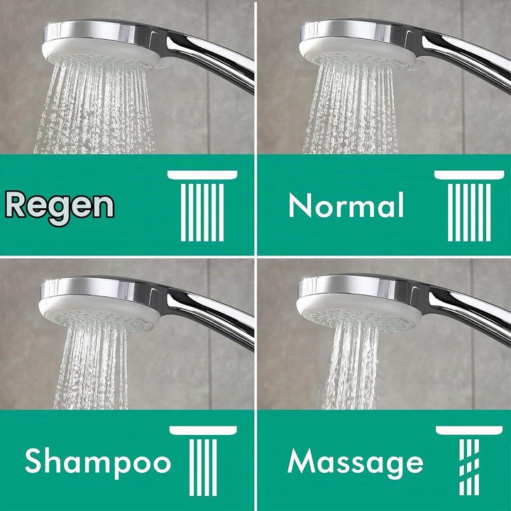 hansgrohe wassersparendes Duschsystem Croma 220 (Regendusche mit 4 Strahlarten, Duschkopf, Duschstan
