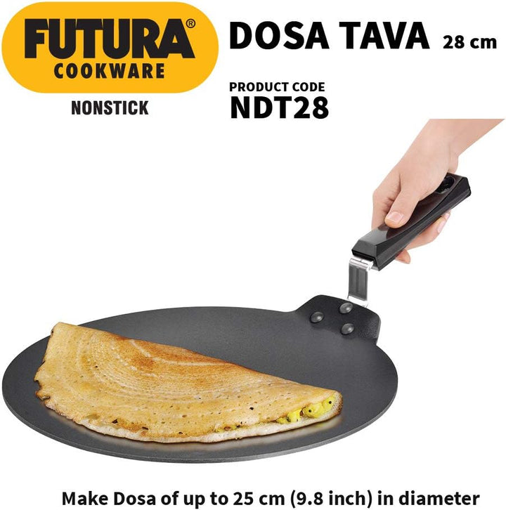 HAWKINS Futura Dosa Tava Grillplatte, antihaftbeschichtet, 27,9 cm, Schwarz 11-inch, 11-inch