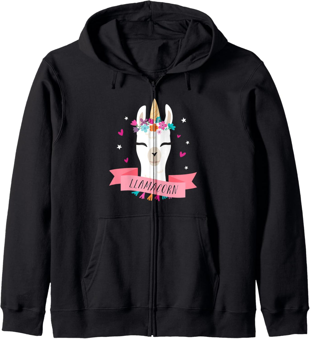 Llamacorn Unicorn Llama - Cute Funny Kawaii Animal Face Kapuzenjacke