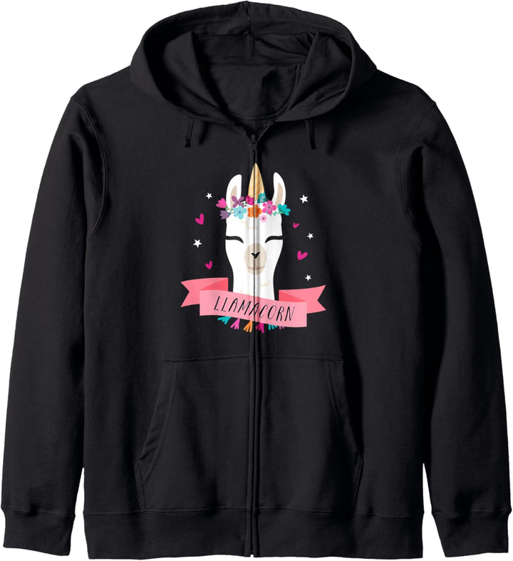 Llamacorn Unicorn Llama - Cute Funny Kawaii Animal Face Kapuzenjacke