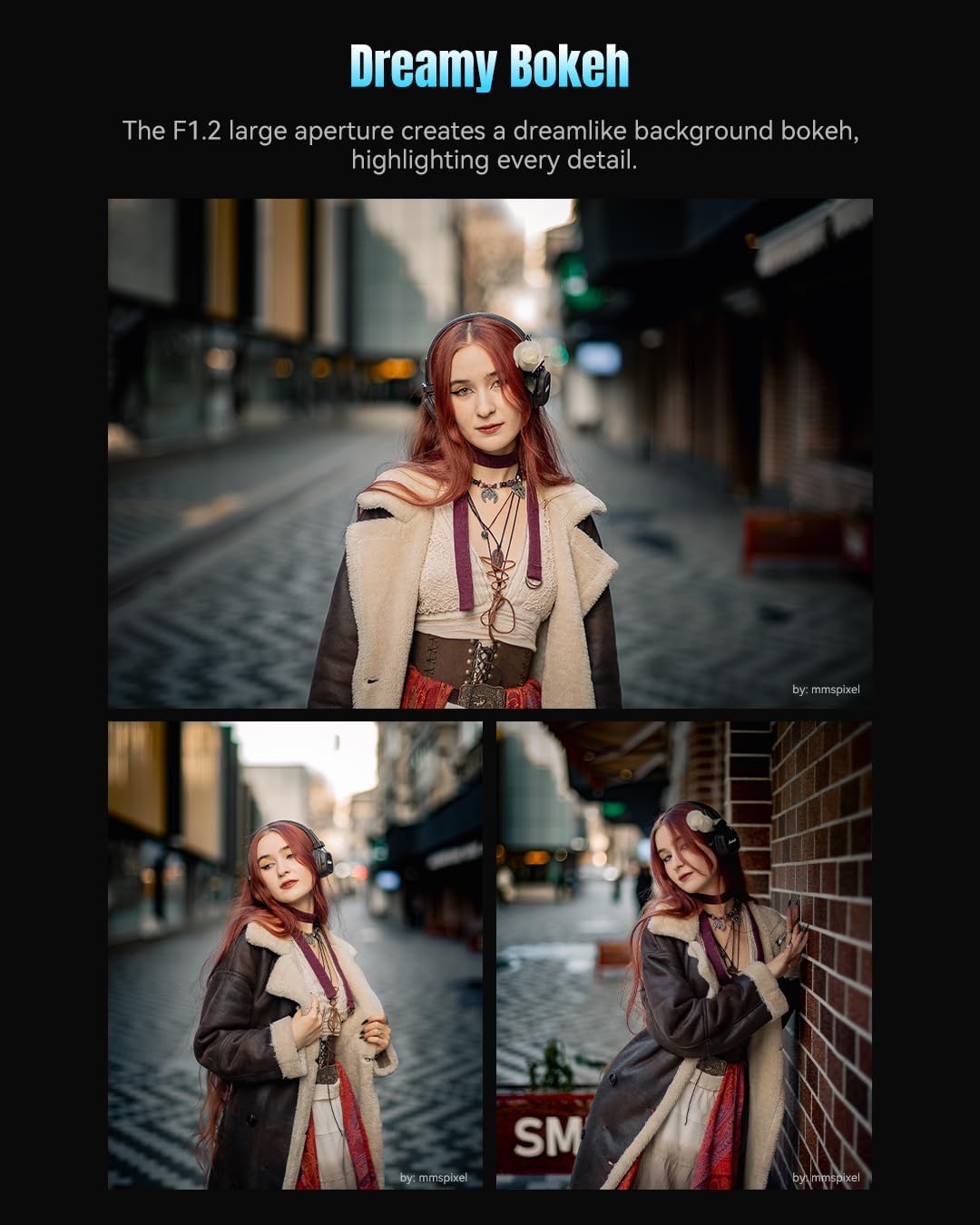 7artisans 50 mm F1.2 APS-C Kameraobjektiv mit manuellem Fokus Grosse Blende kompatibel mit Fujifilm