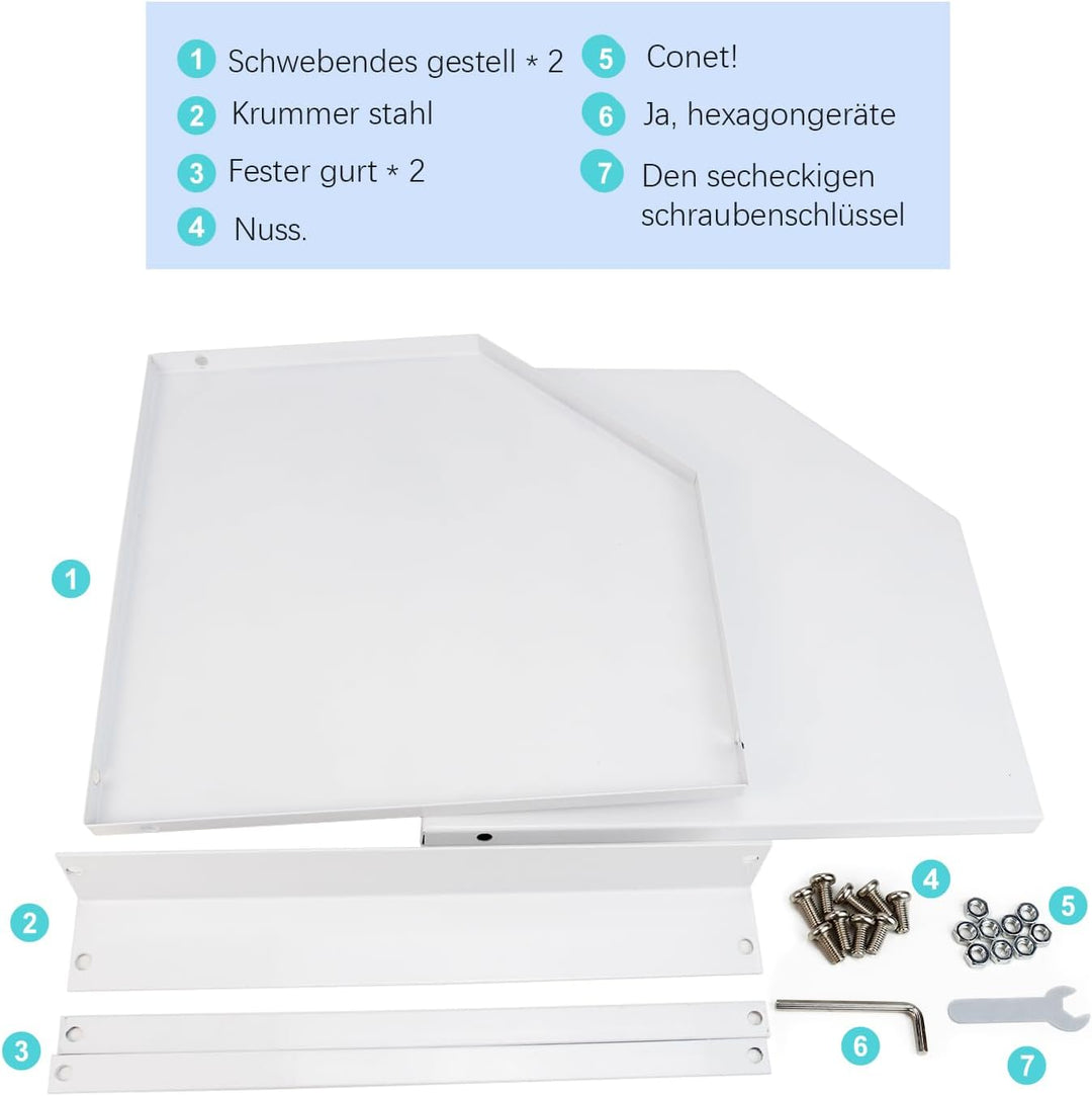 HUIJIN (2-Tier weiss) Küche Topf Rack Kochgeschirr Stand Storage Organizer, Küche Eckregal Dreieckig