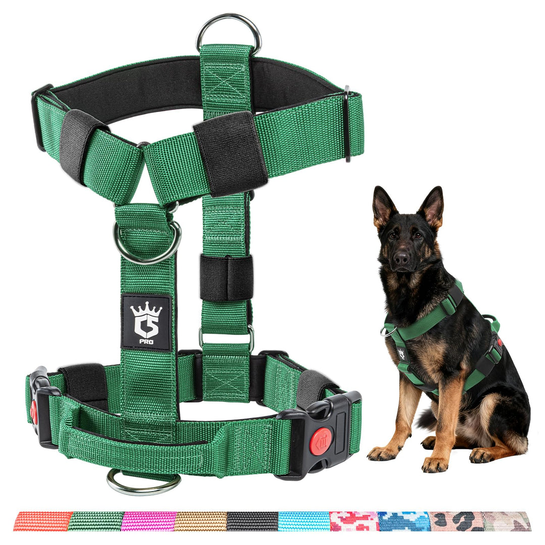 TSPRO Taktisches No-Pull Schwerlast-Hundegeschirr mit Griff & Schnellöffnungsverschluss, Stabil Adju