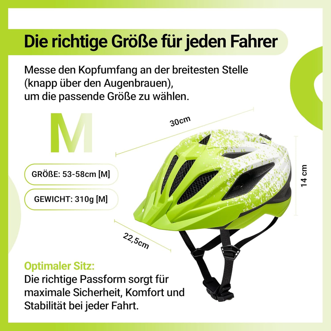 Street Jr Pro Kinder- und Jugend-Fahrradhelm mit LED Rücklicht, 300g, Made in Germany, Maxshell-Tech