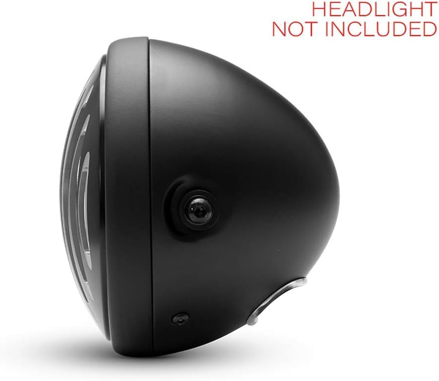 Alchemy Parts Motorrad Blende Scheinwerfer 7" Zoll Schutz Scrambler Projekt Retro - Dicke Gefängnis