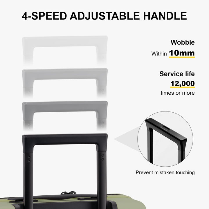 LEVEL8 Handgepäck Koffer, Leichtgewicht aus 100% Polycarbonat,Koffer Trolleys Hartschalen,Trolley Ca