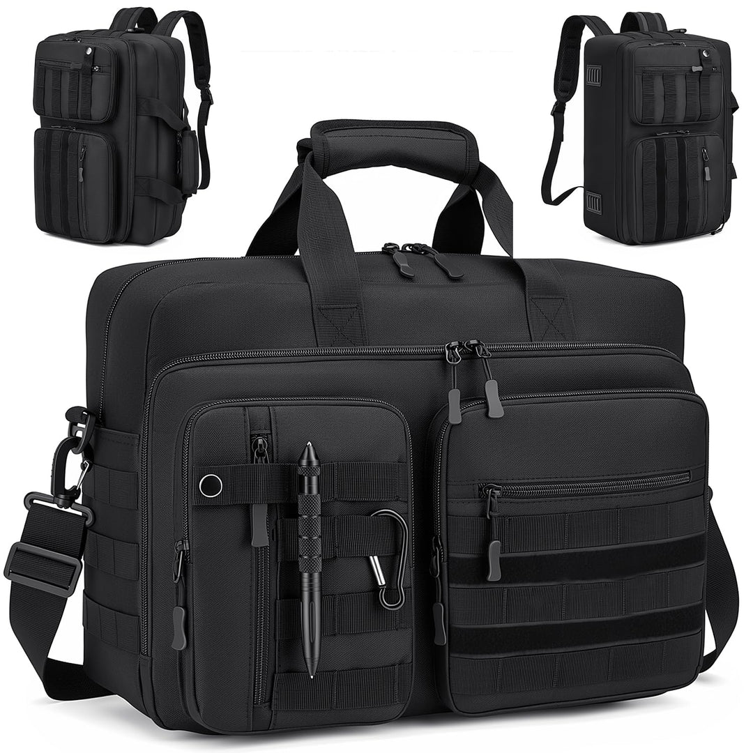 17,3 Zoll taktische Laptoptasche Arbeitstasche Herren Militär-Rucksack | Aktentasche wasserabweisend