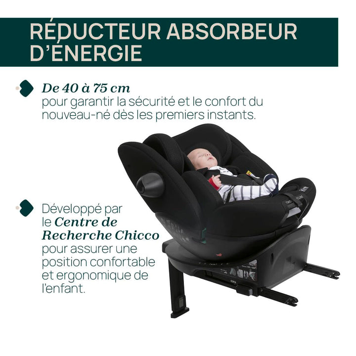 Chicco Everone I-Size Autositz mit Isofix-Basis, von 0 bis 36 kg, von 40 bis 150 cm, ECE R129/03, 36