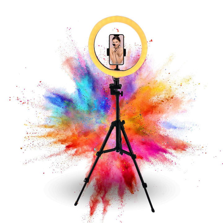 30-60cm Mini Tisch Stativ + XXL Ringlicht Ring Light mit Handyhalter Tripod Beauty Licht Kamerastati