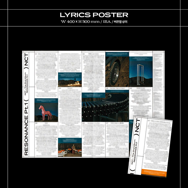 NCT 2020 Album - RESONANCE Pt.1 [ THE PAST ver. ] CD + Photobook + Lyrics Poster + Folded Poster(On