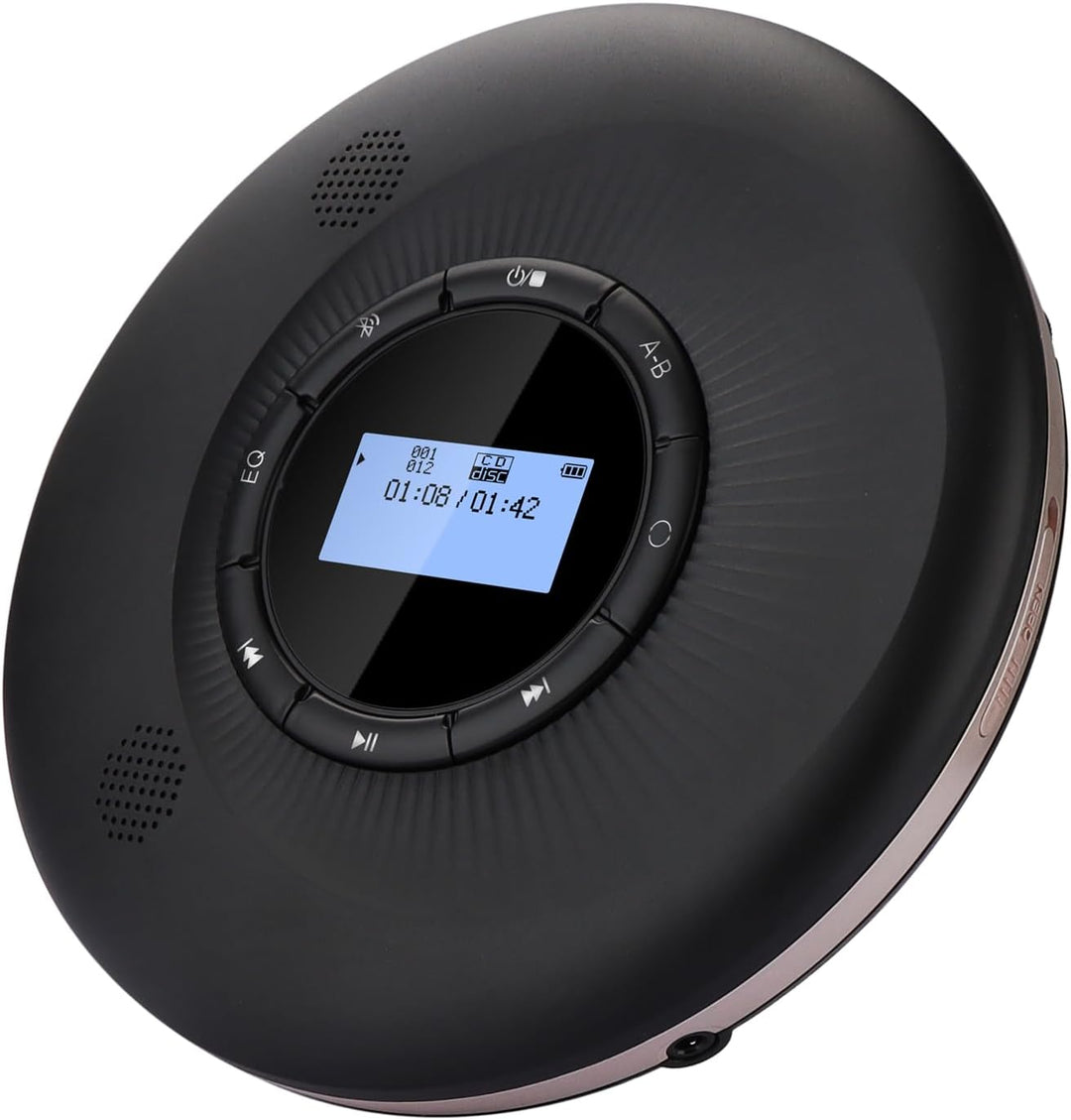 Tragbarer CD-Player Bluetooth wiederaufladbarer 1500mAh Auto CD-Player mit Bluetooth und Stereo Dual