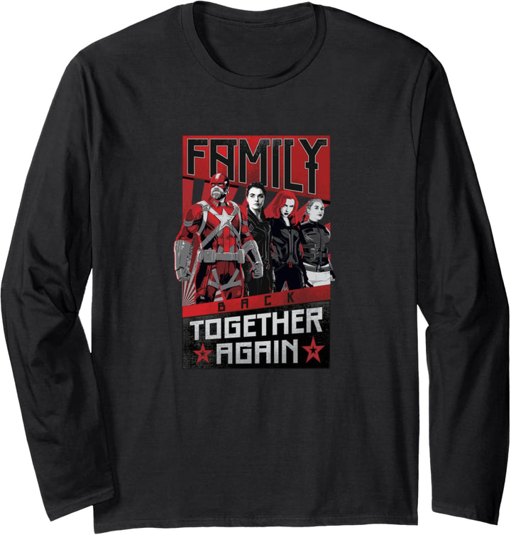 Marvel Black Widow Family Back Together Again Poster Langarmshirt