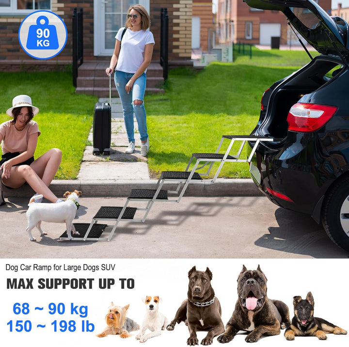 Hundetreppe Auto Klappbar- Hundetreppen Grosse Hunde [bis 113kg] - Gelenkschonende Einstiegshilfe Hu
