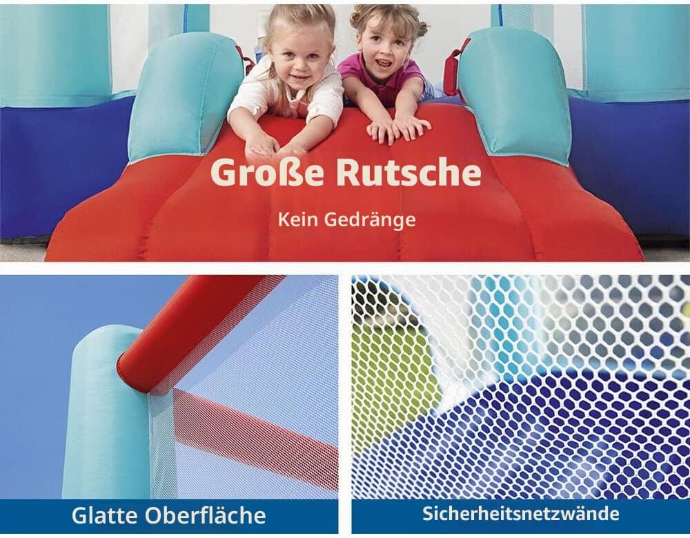 Bestway Up, In & Over™ Hüpfburg, Spring n Slide, 250 x 210 x 152 cm, mit Dauergebläse