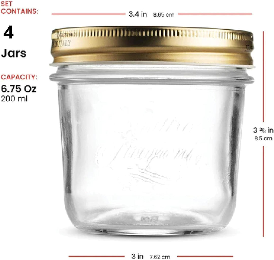 Bormioli 354757-CBA Quattro STAGIONI-20 CL, luftdicht, transparent, 4 Stück