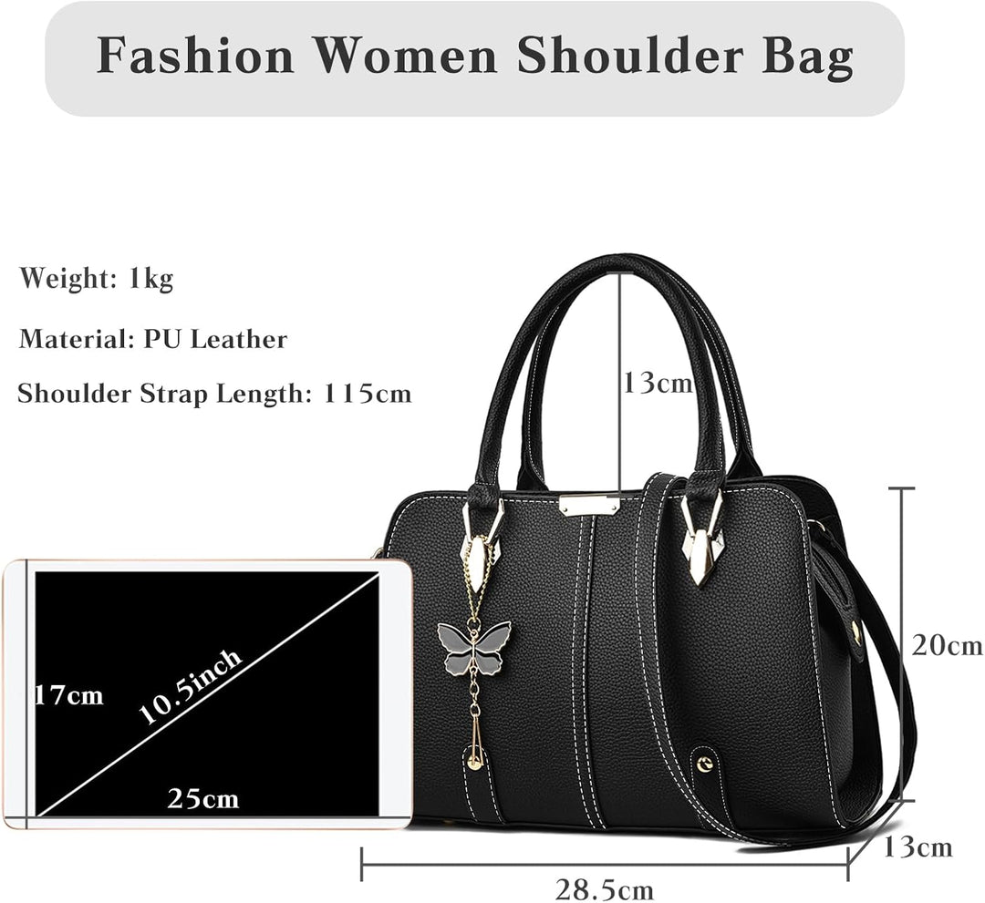 FANDARE Damen Handtasche Tote Beutel PU-Leder Umhängetaschen Schultertasche Wasserdicht Henkeltasche