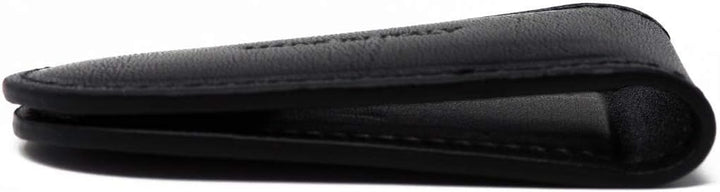 M. Pelletteria Magnetische Geldklammer für Herren aus echtem Leder, mit Magnethalter und Kreditkarte